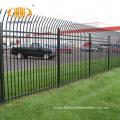 Decorative coated curved top steel wrought iron fence